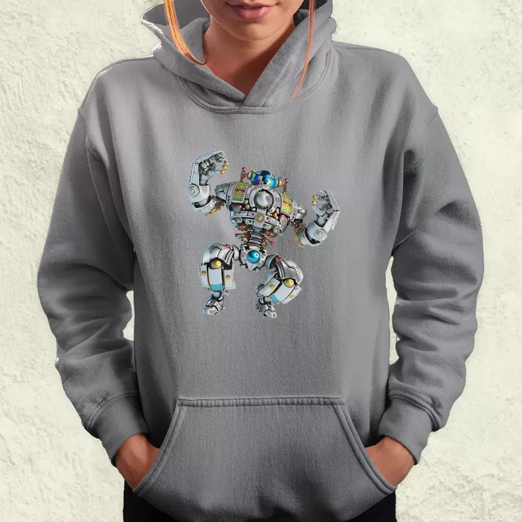 Táncoló boldog robot v3 női pulóver