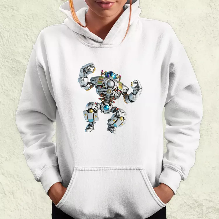 Táncoló boldog robot v3 női pulóver