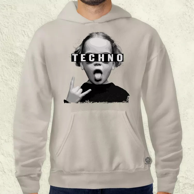 Techno lány férfi pulóver
