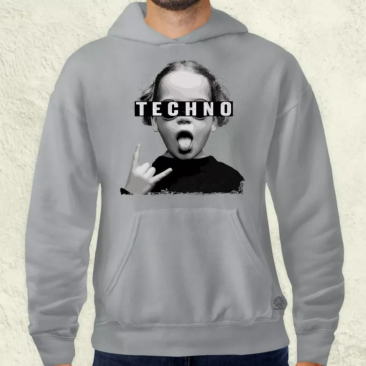 Techno lány férfi pulóver