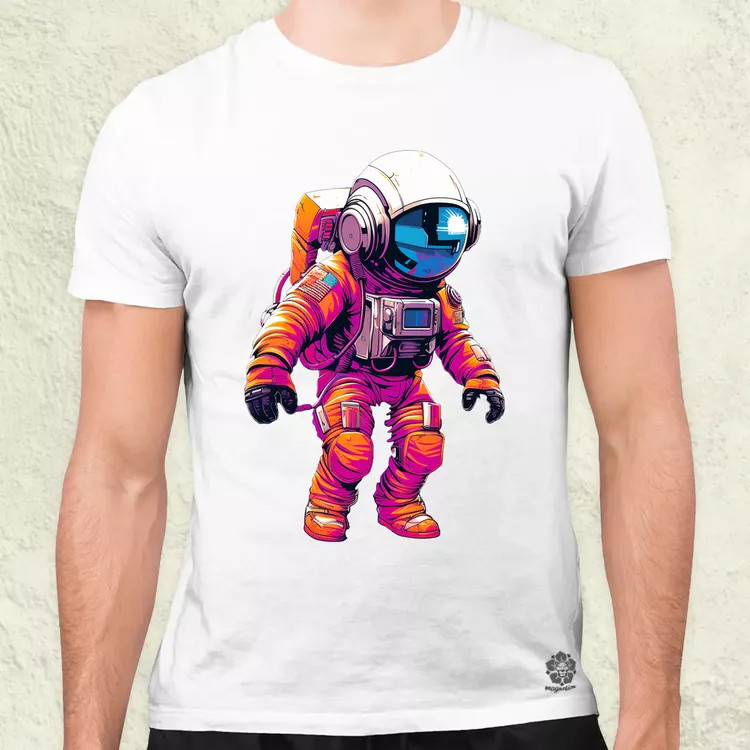Pixelart asztronauta v1 férfi póló