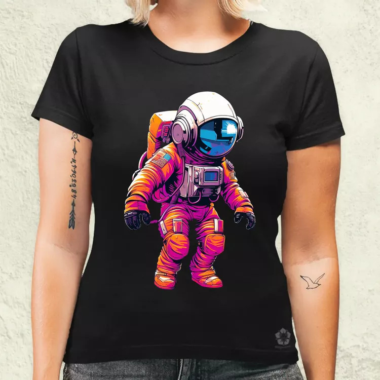 Pixelart asztronauta v1 női póló