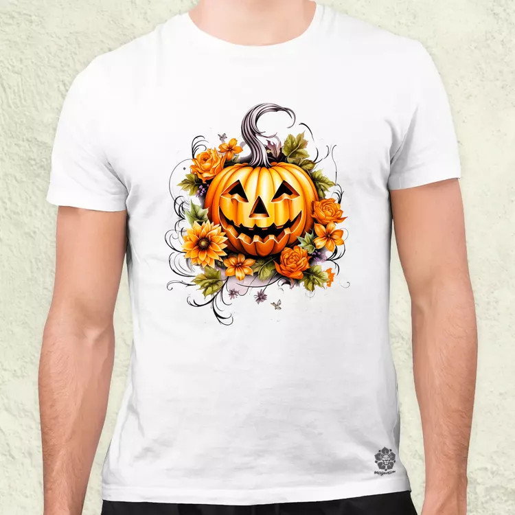 Halloween tök v6 férfi póló