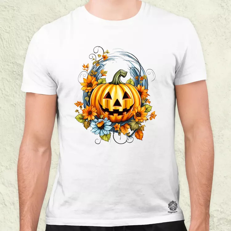 Halloween tök v7 férfi póló