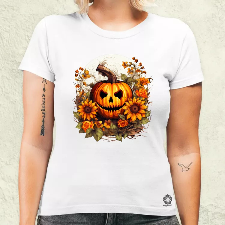 Halloween tök v8 női póló