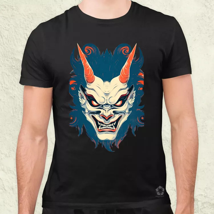Hannya maszk fantázia v3 férfi póló