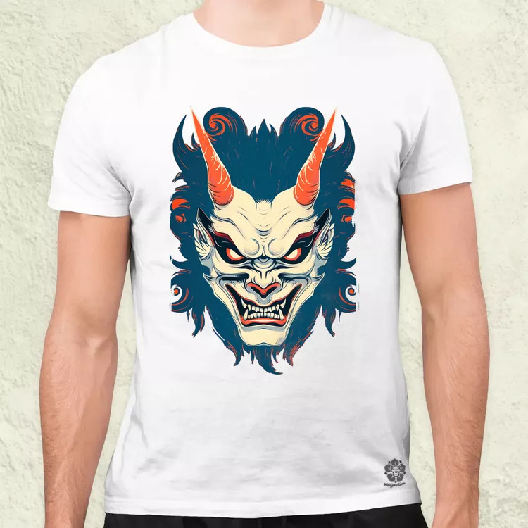 Hannya maszk fantázia v3 férfi póló
