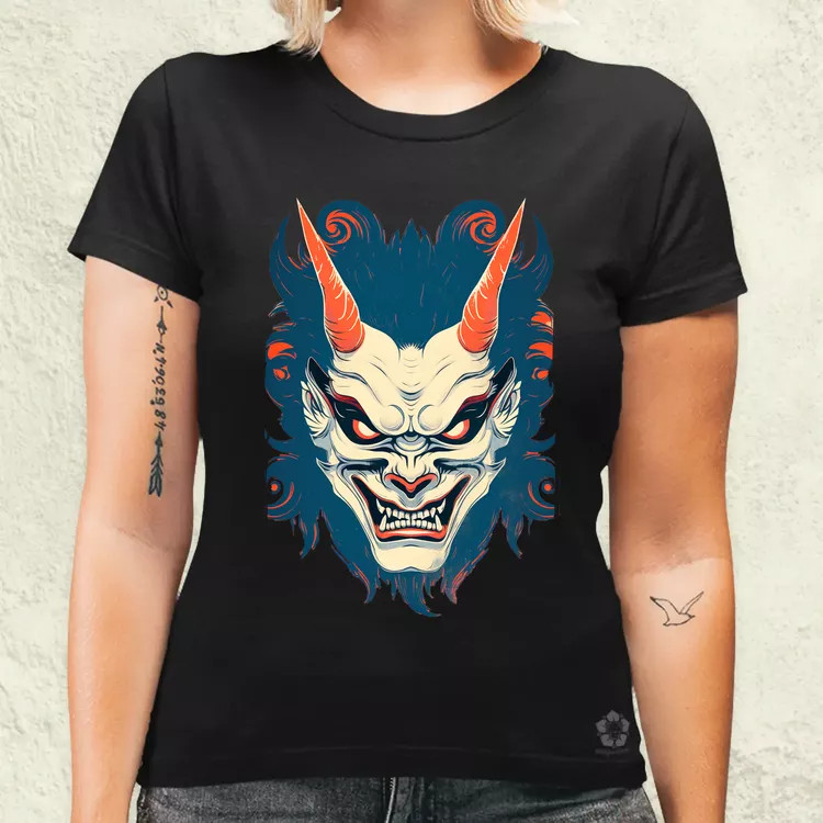 Hannya maszk fantázia v3 női póló