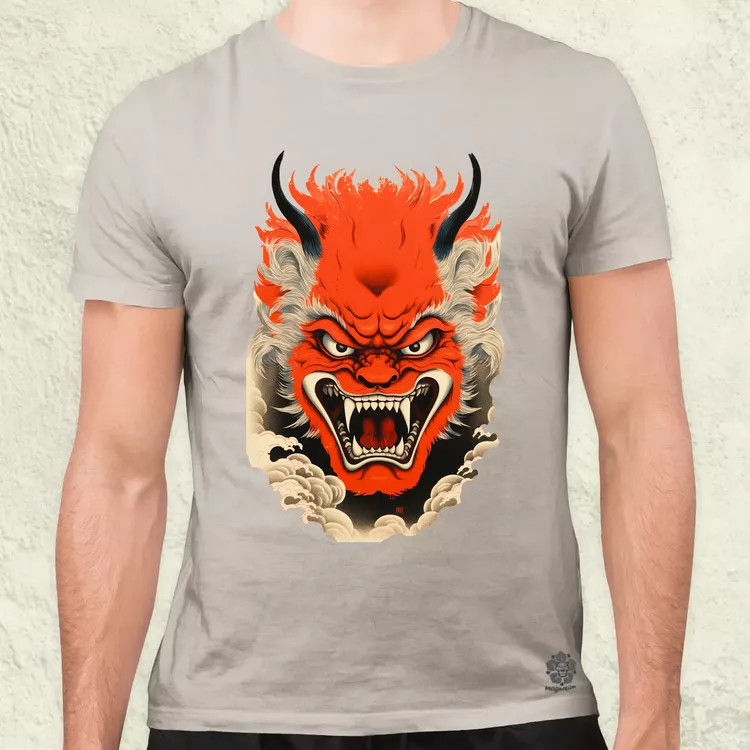 Hannya maszk fantázia v4 férfi póló