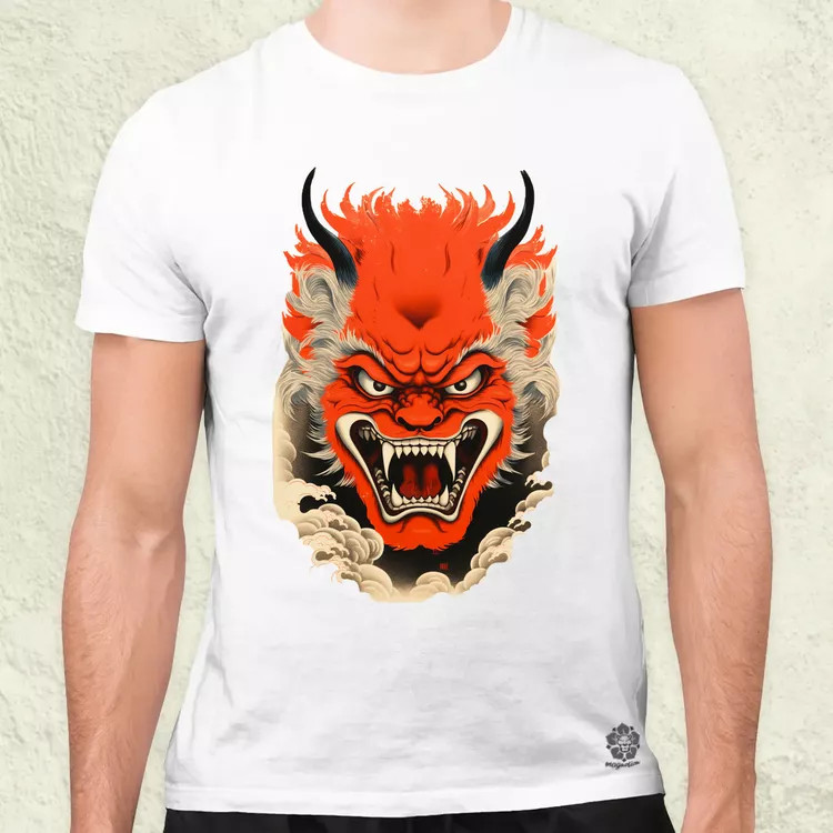 Hannya maszk fantázia v4 férfi póló