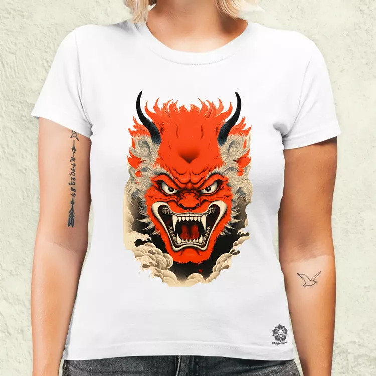 Hannya maszk fantázia v4 női póló