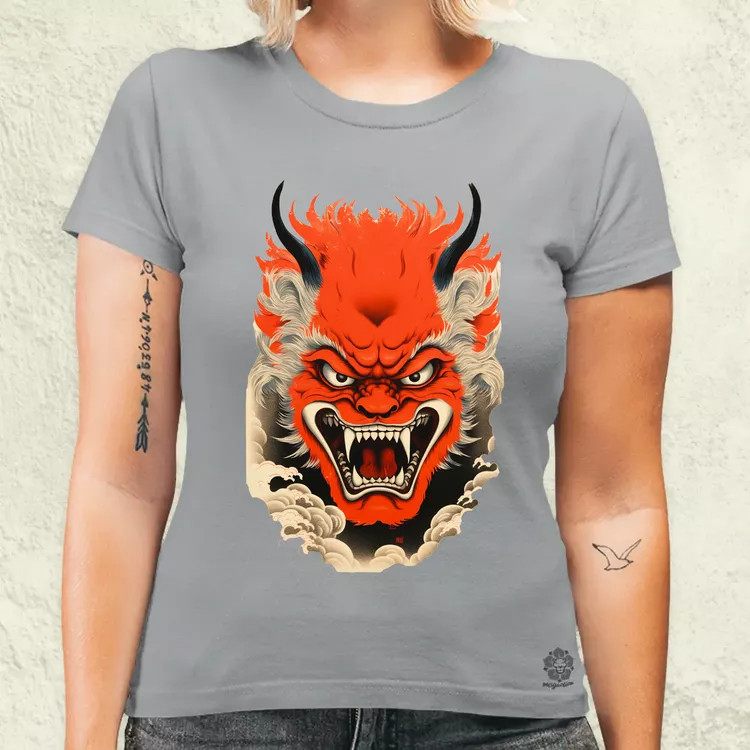 Hannya maszk fantázia v4 női póló
