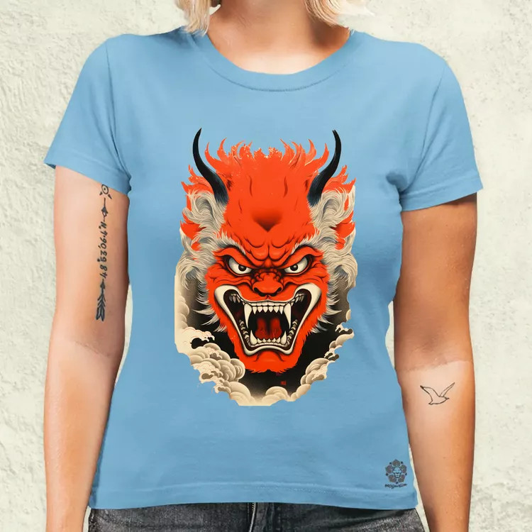 Hannya maszk fantázia v4 női póló
