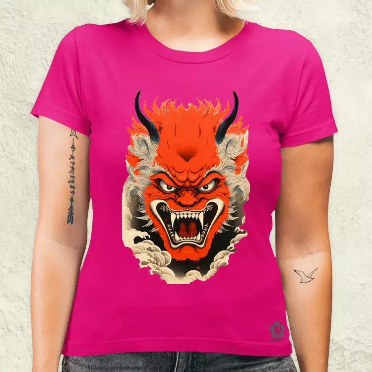 Hannya maszk fantázia v4 női póló