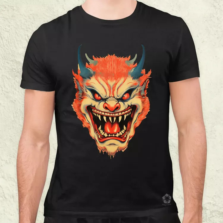 Hannya maszk fantázia v5 férfi póló