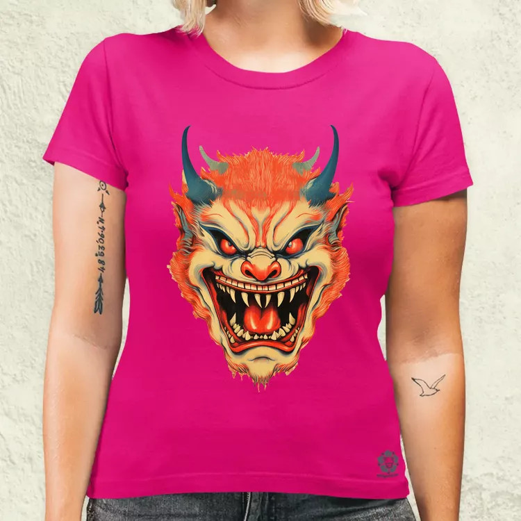 Hannya maszk fantázia v5 női póló