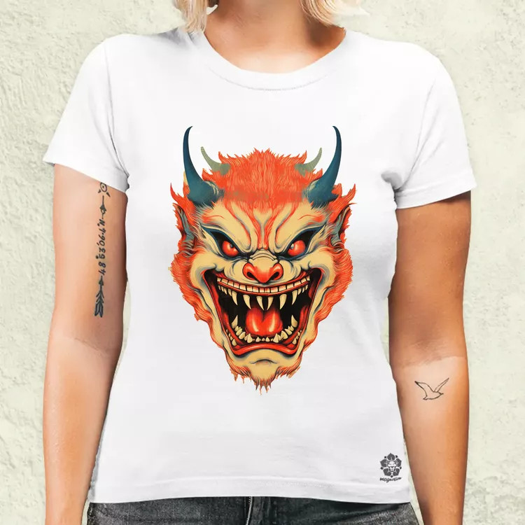 Hannya maszk fantázia v5 női póló