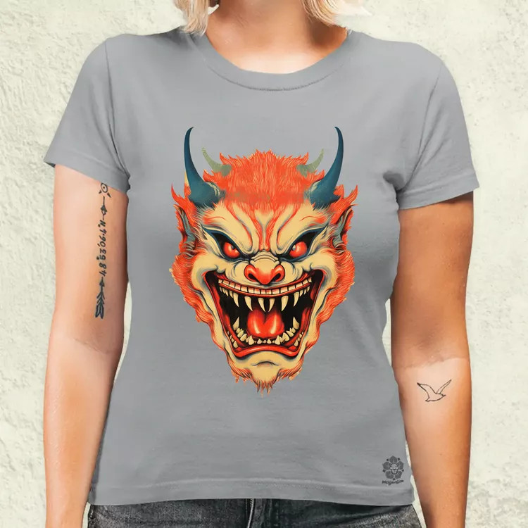 Hannya maszk fantázia v5 női póló