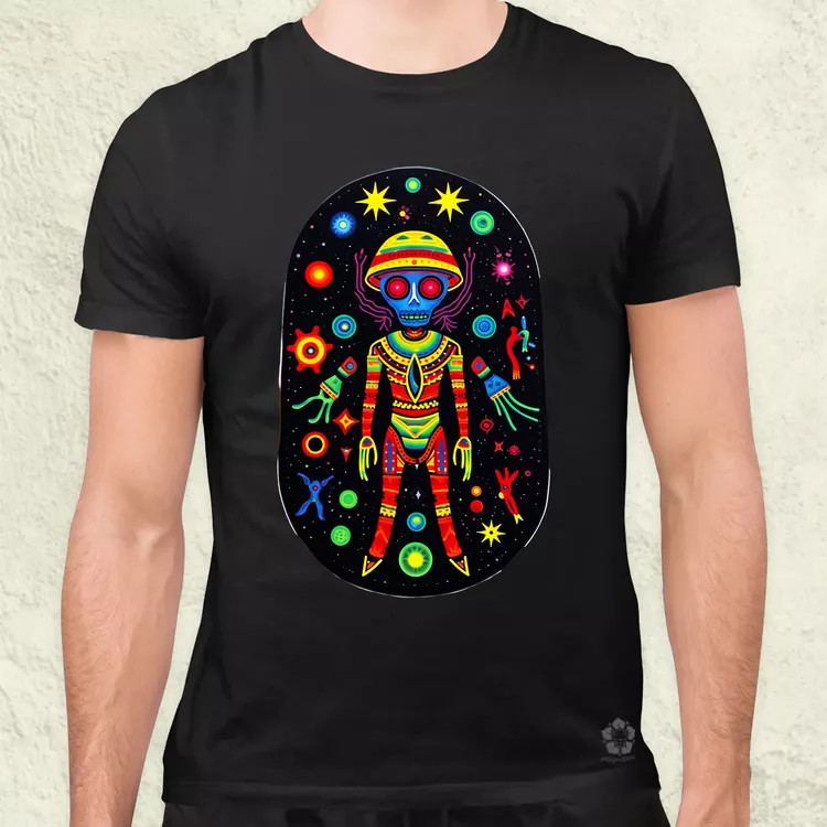 Huichol mágikus idegenek v2 férfi póló