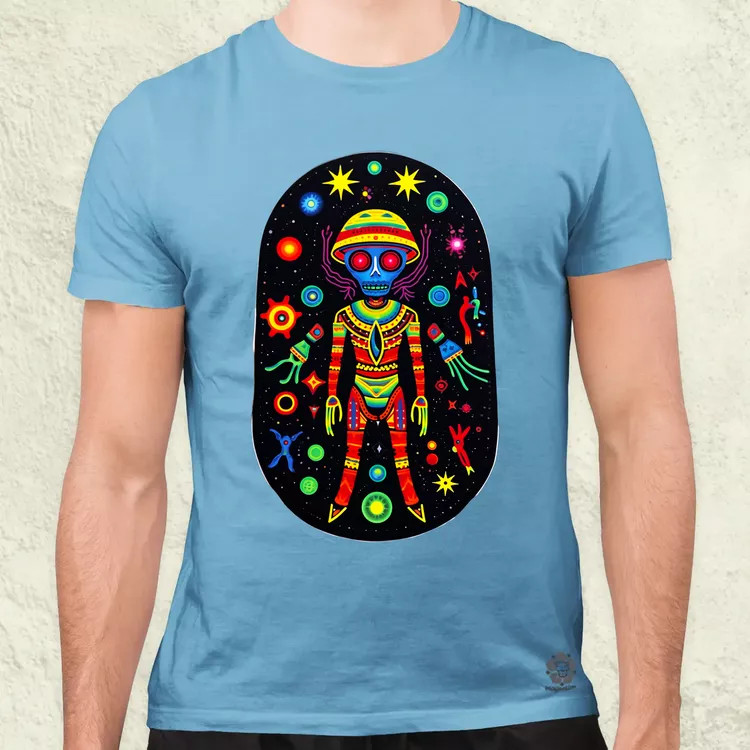 Huichol mágikus idegenek v2 férfi póló
