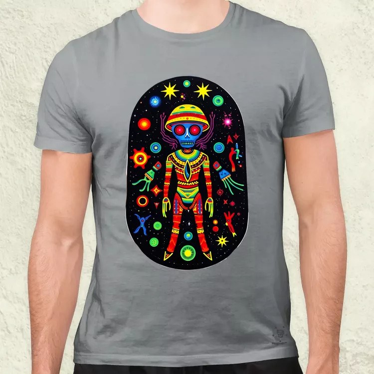 Huichol mágikus idegenek v2 férfi póló