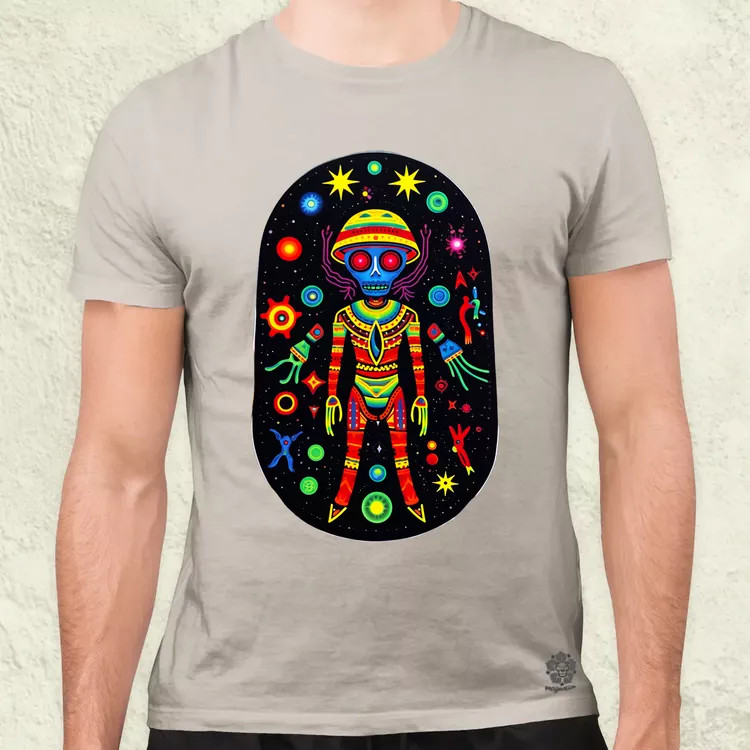Huichol mágikus idegenek v2 férfi póló