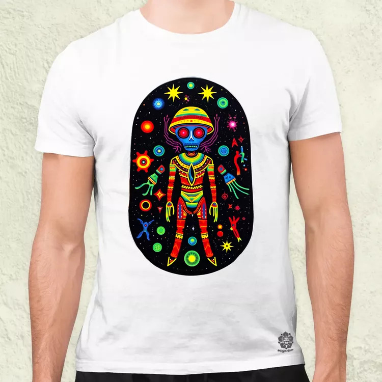 Huichol mágikus idegenek v2 férfi póló