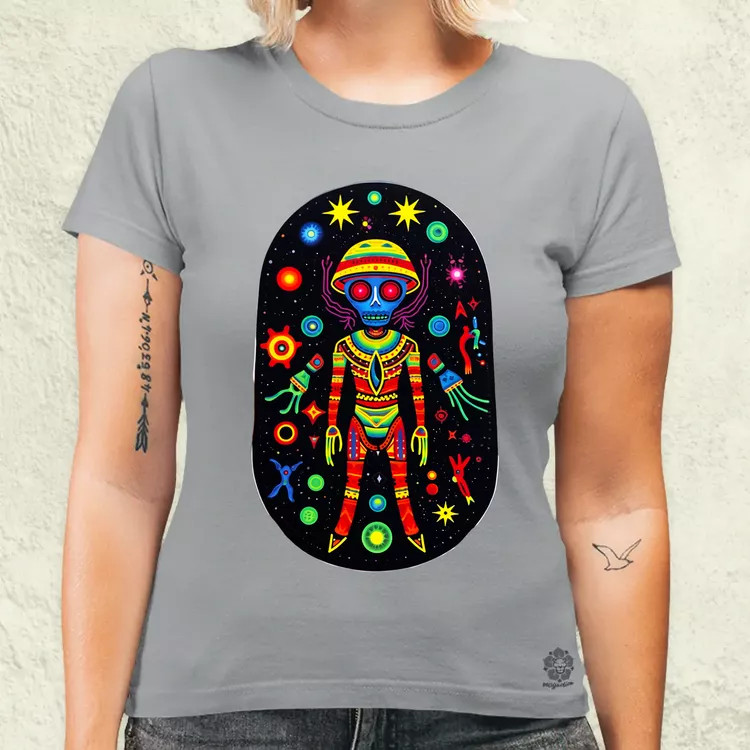 Huichol mágikus idegenek v2 női póló