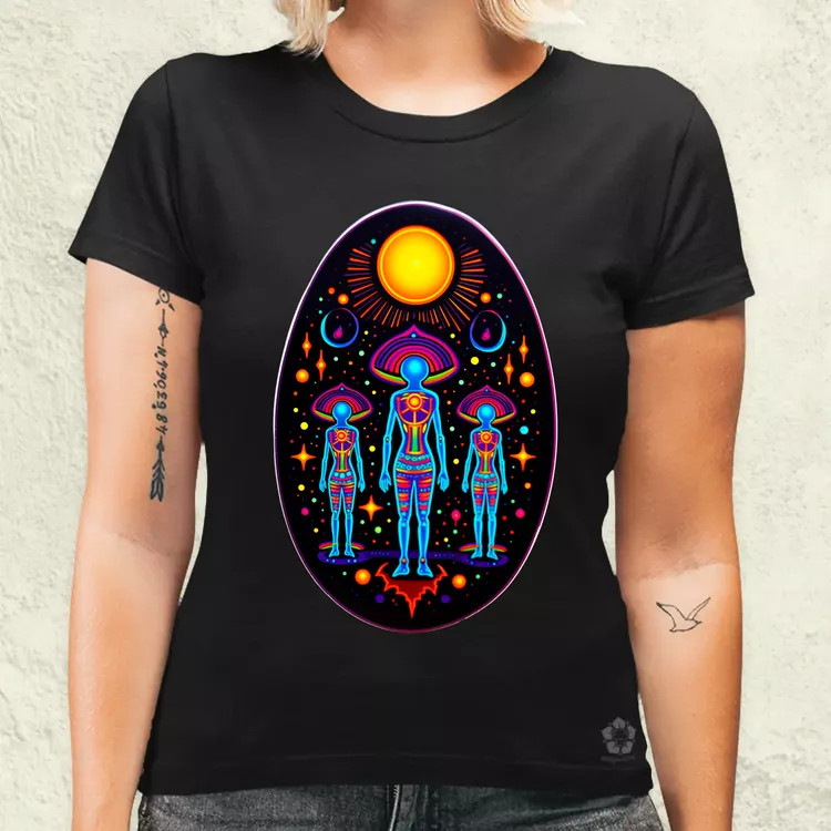 Huichol mágikus idegenek v4 női póló