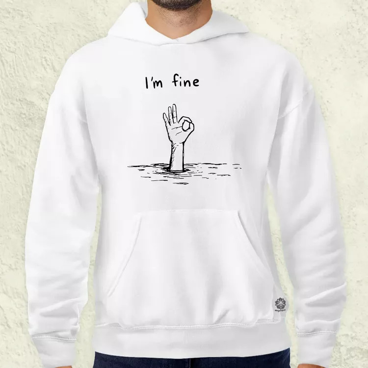 I'm fine jel férfi pulóver
