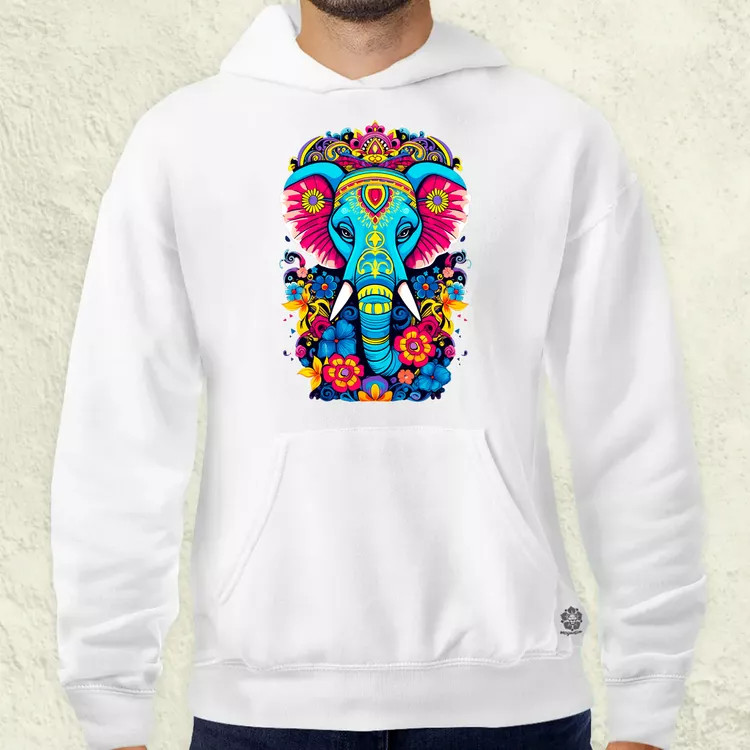 Mandala elefánt v1 férfi pulóver