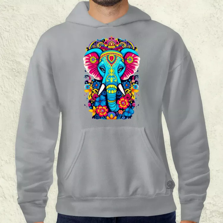 Mandala elefánt v1 férfi pulóver