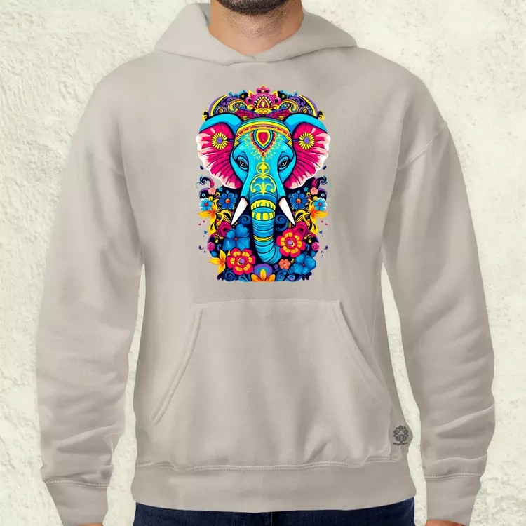 Mandala elefánt v1 férfi pulóver