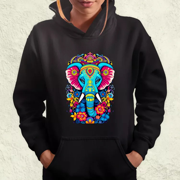 Mandala elefánt v1 női pulóver