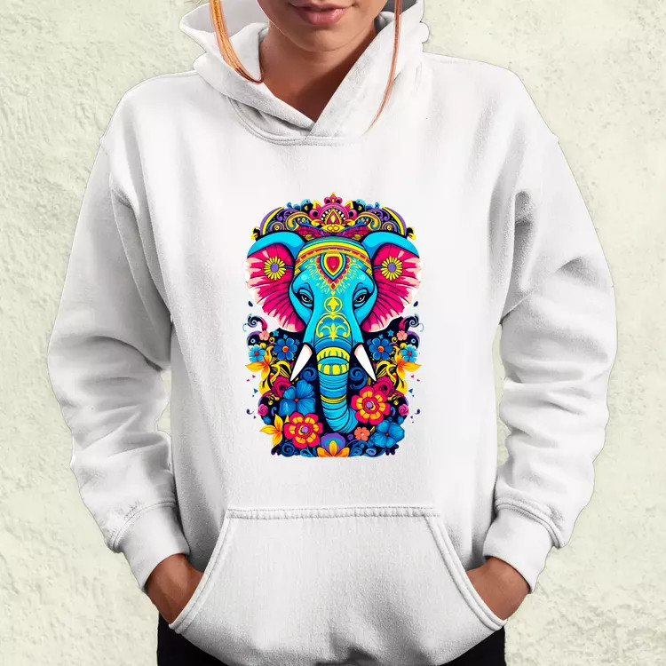 Mandala elefánt v1 női pulóver