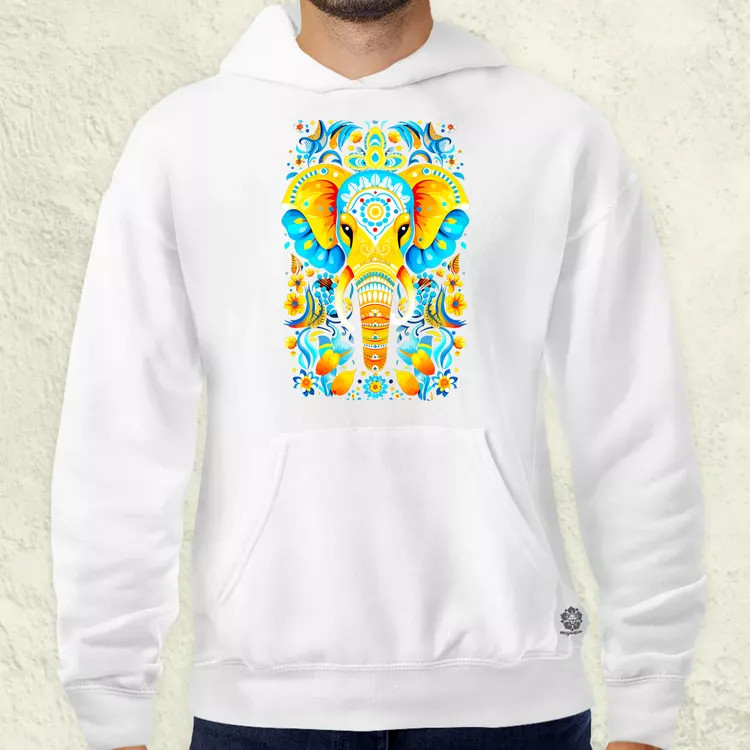Mandala elefánt v2 férfi pulóver