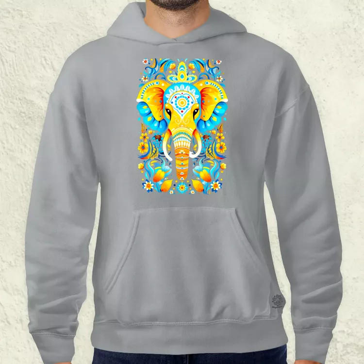 Mandala elefánt v2 férfi pulóver