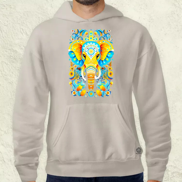 Mandala elefánt v2 férfi pulóver