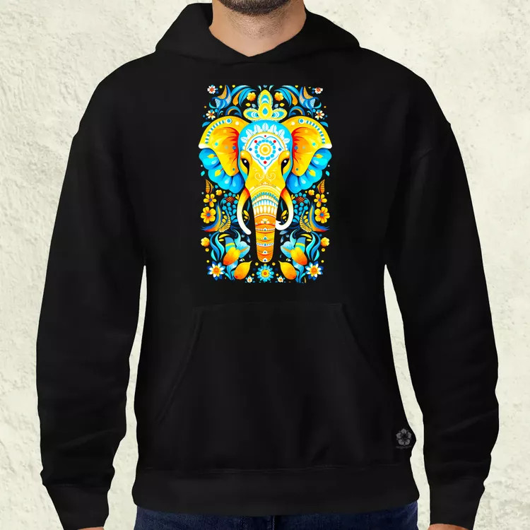 Mandala elefánt v2 férfi pulóver