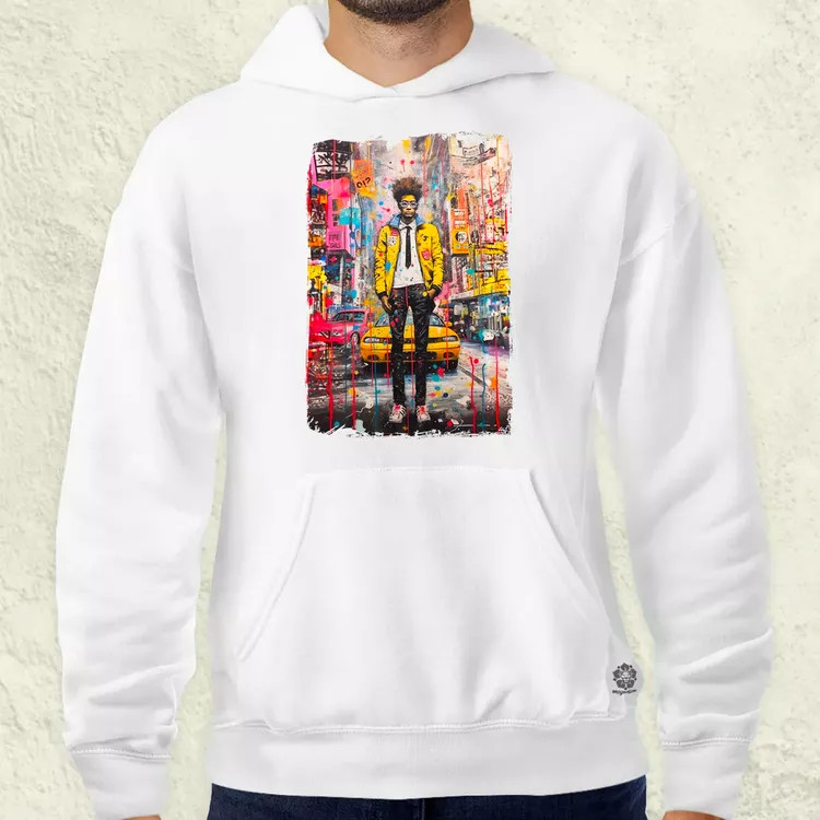 NYC napfelkelte Basquiat graffiti v2 férfi pulóver