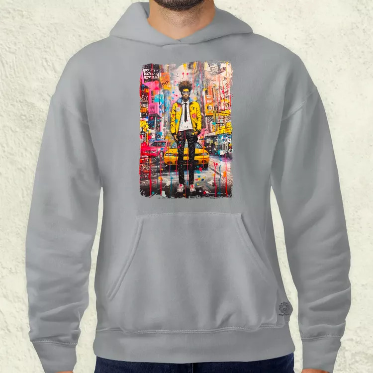 NYC napfelkelte Basquiat graffiti v2 férfi pulóver