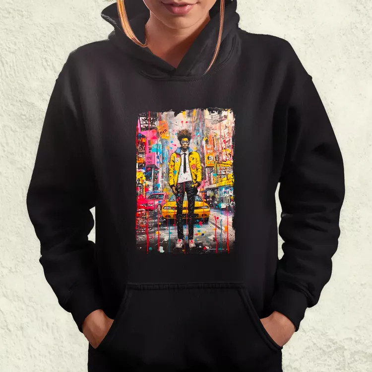 NYC napfelkelte Basquiat graffiti v2 női pulóver