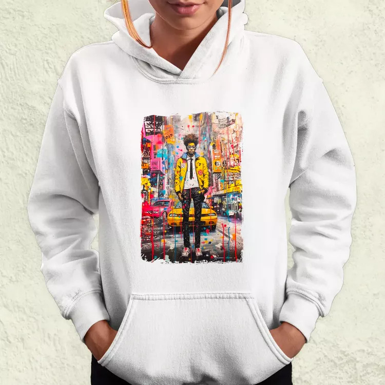 NYC napfelkelte Basquiat graffiti v2 női pulóver
