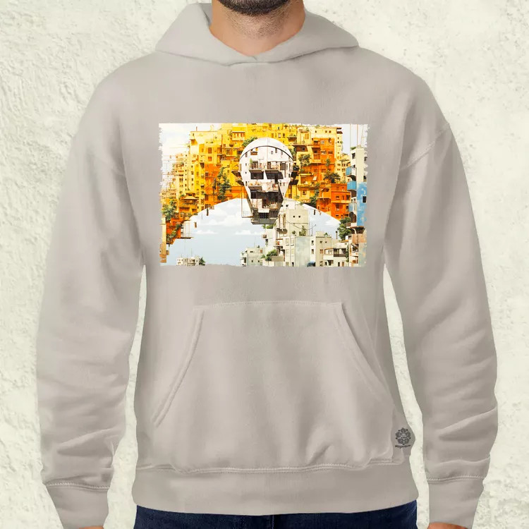 Pareidolia Ferenc pápa város fantázia v1 férfi pulóver
