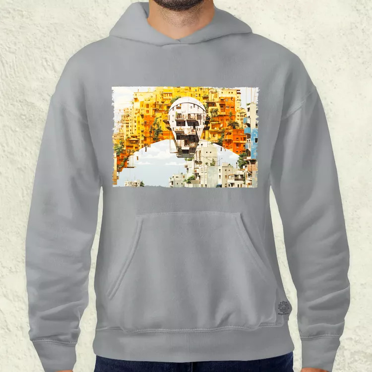Pareidolia Ferenc pápa város fantázia v1 férfi pulóver