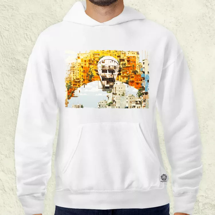 Pareidolia Ferenc pápa város fantázia v1 férfi pulóver
