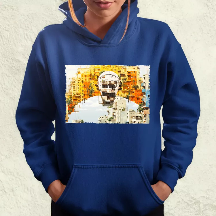 Pareidolia Ferenc pápa város fantázia v1 női pulóver