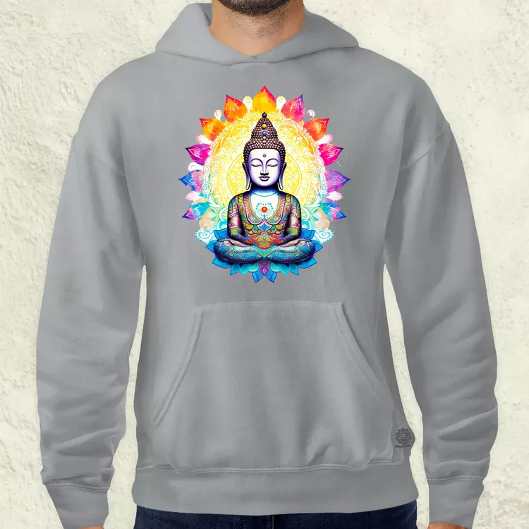 Pszichedelikus Buddha v1 férfi pulóver