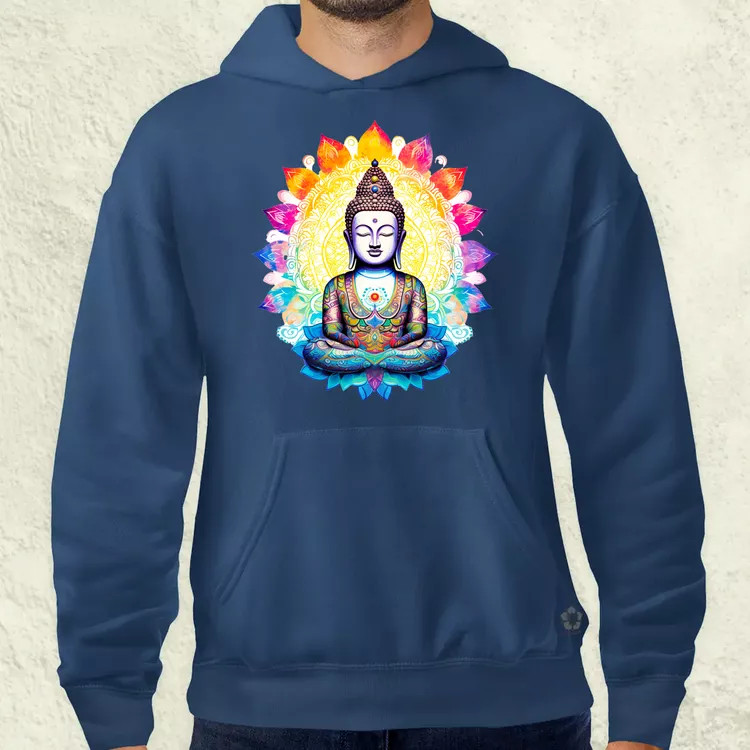 Pszichedelikus Buddha v1 férfi pulóver