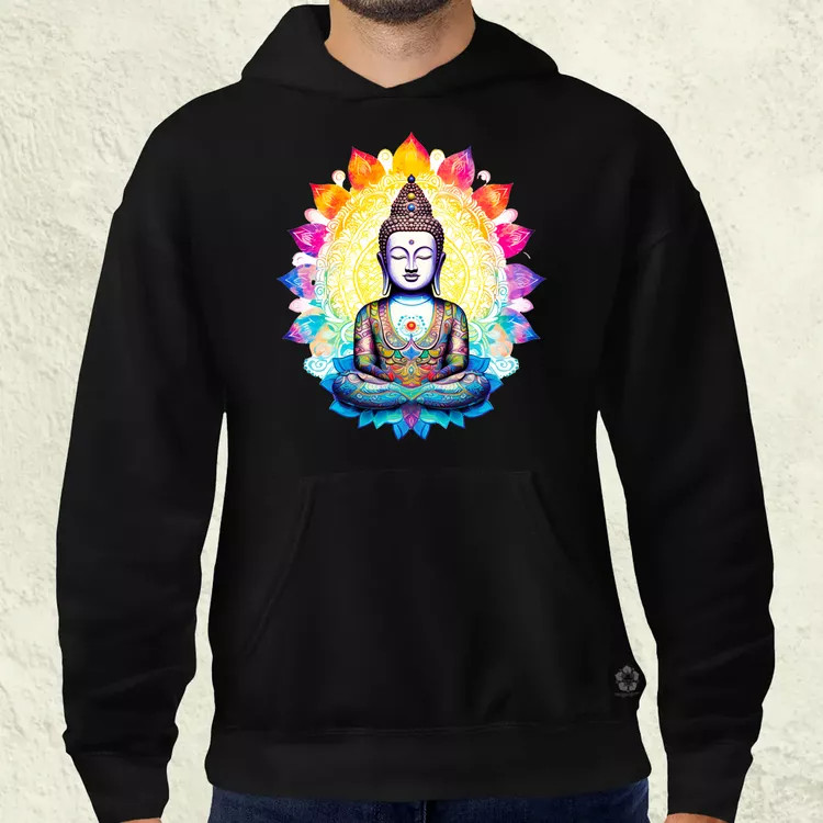 Pszichedelikus Buddha v1 férfi pulóver